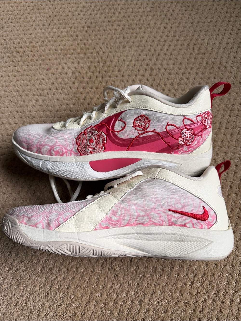 Youth Nike Zoom Freak 6 NRG Coconut Milk Aster Pink Basketball Sneakers, 6.5